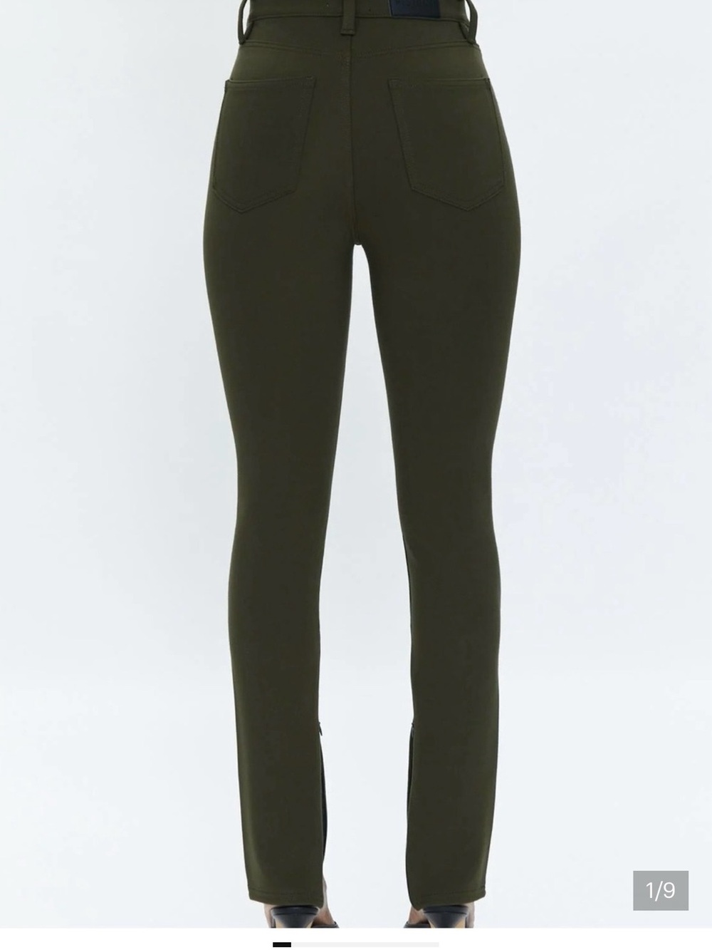 PISTOLA Kendal High Rise Skinny Jeans in Forest green. Great for boot season!